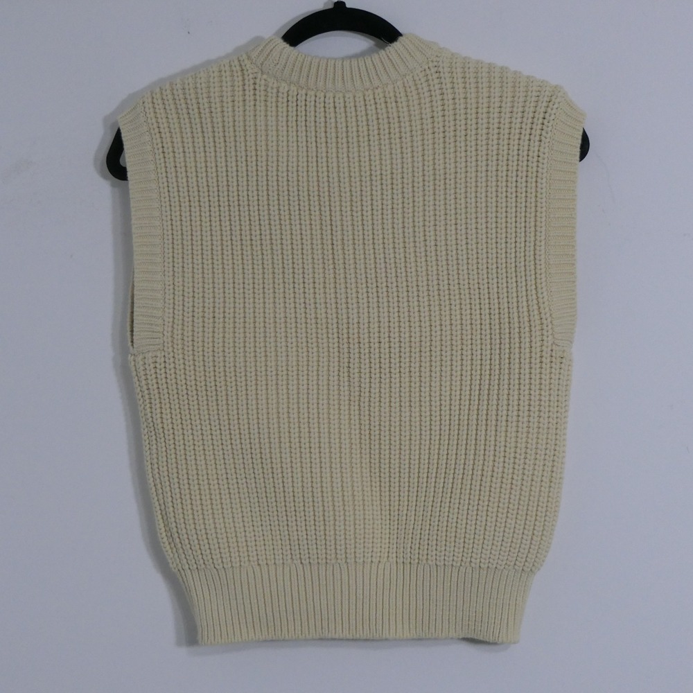Madewell Womens Sweater Vest XXS Cream Pointelle Shaker Knit Coastal Minimalist‎ - Picture 6 of 6